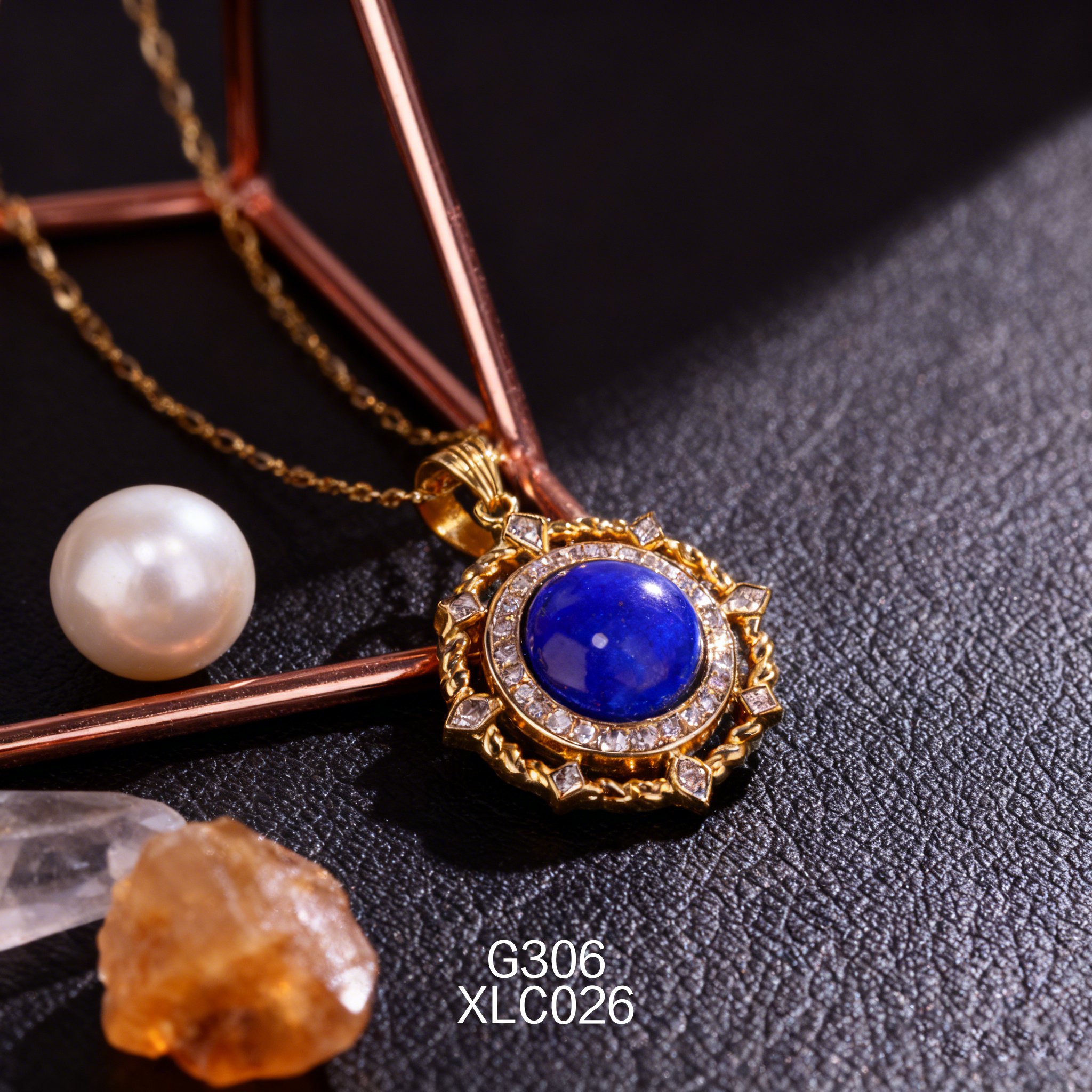 电镀黄金 13mm 圆形小众青金项链