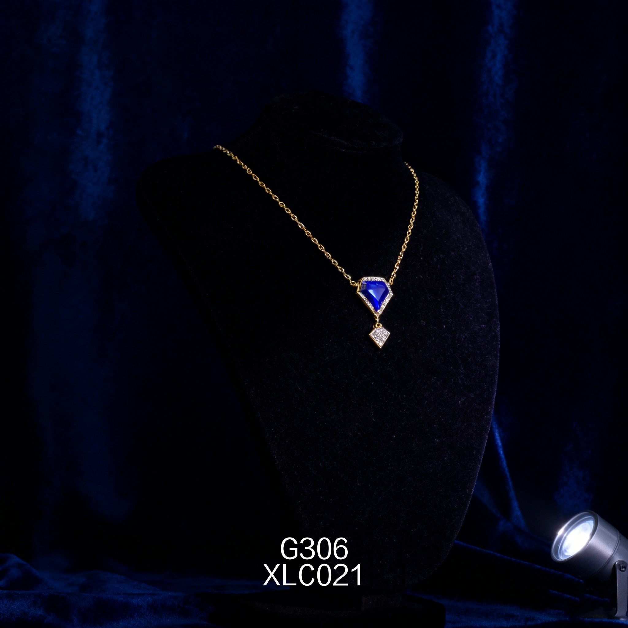 电镀黄金锆石 13mm 青金项链