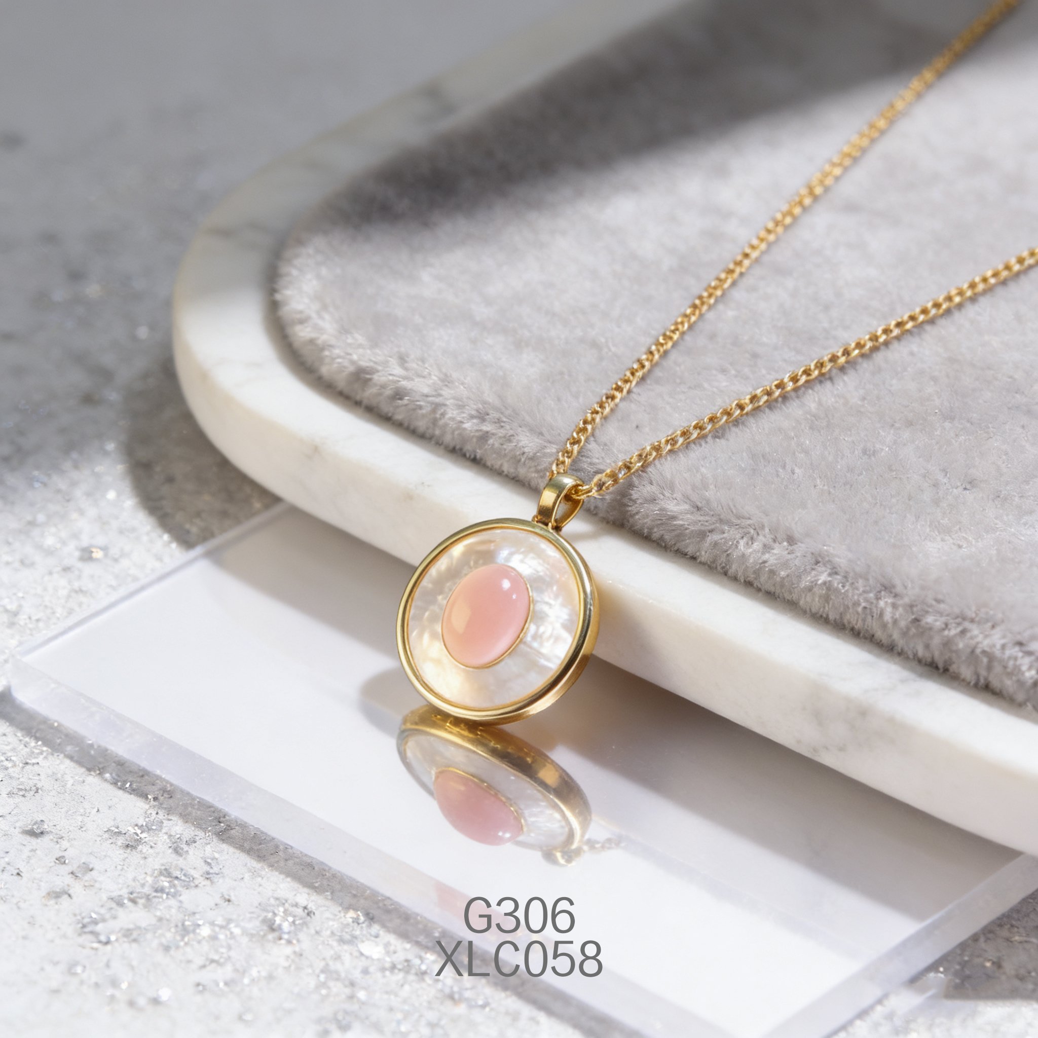 电镀黄金白贝女皇贝时尚项链