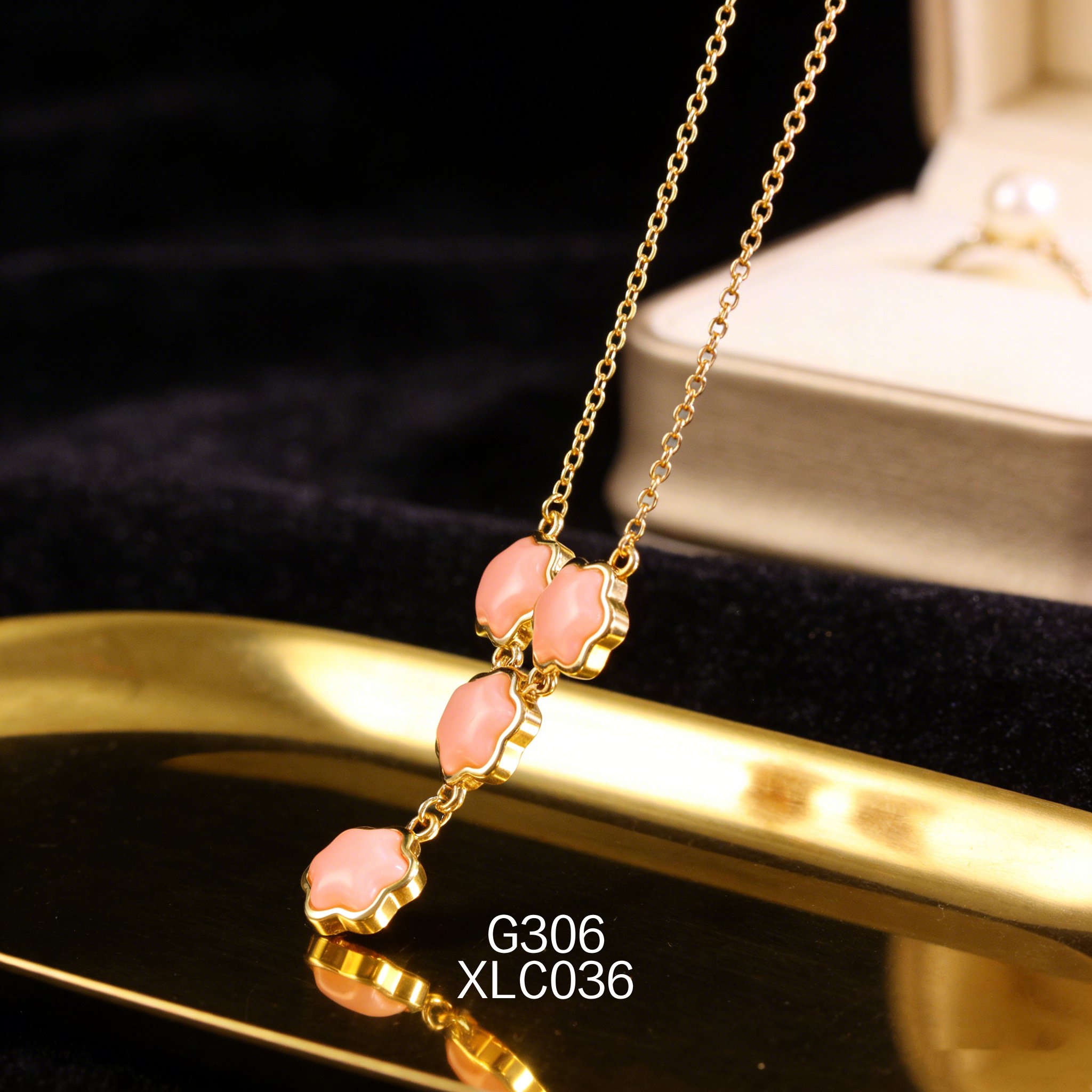 電鍍黃金女皇貝星星項鍊