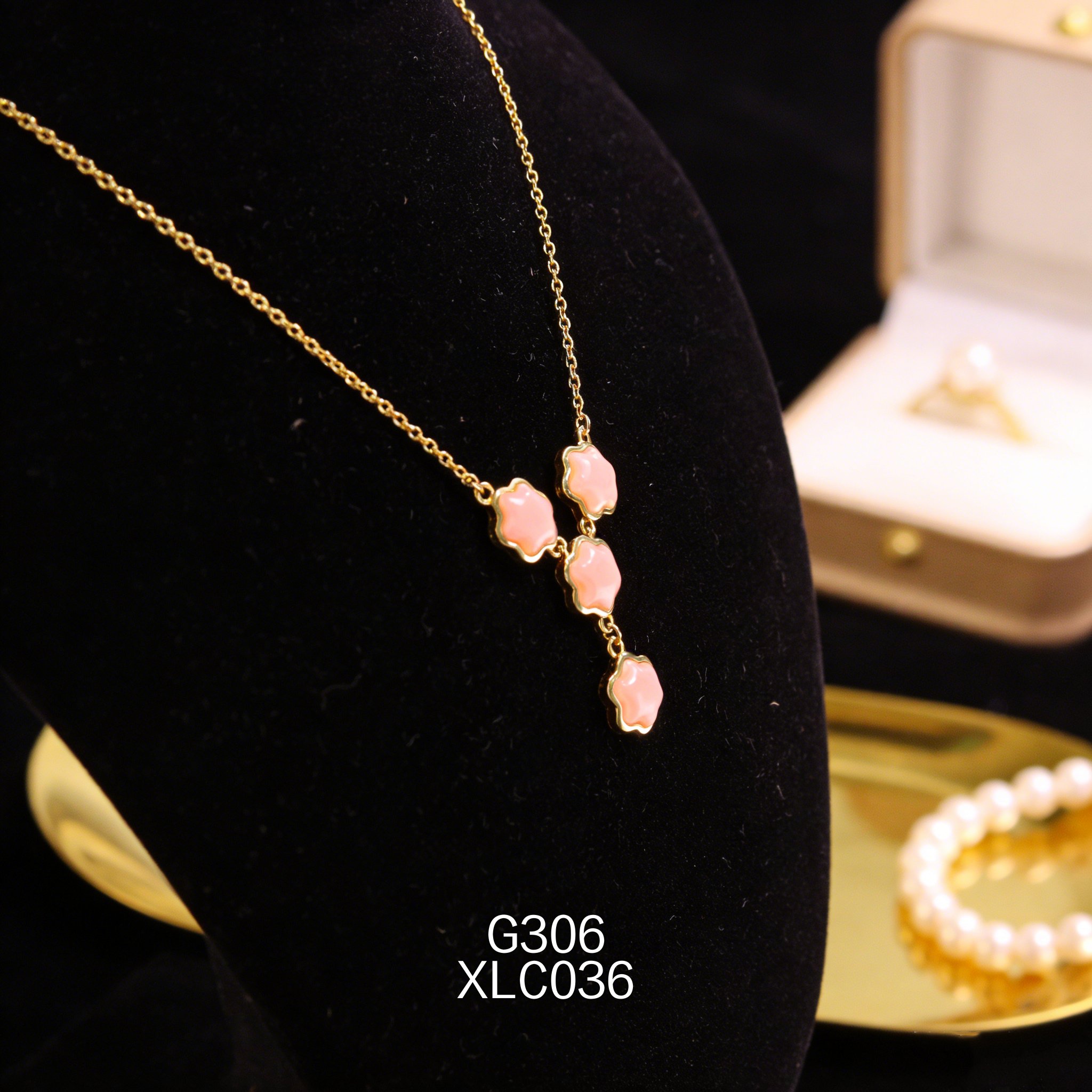 電鍍黃金女皇貝星星項鍊