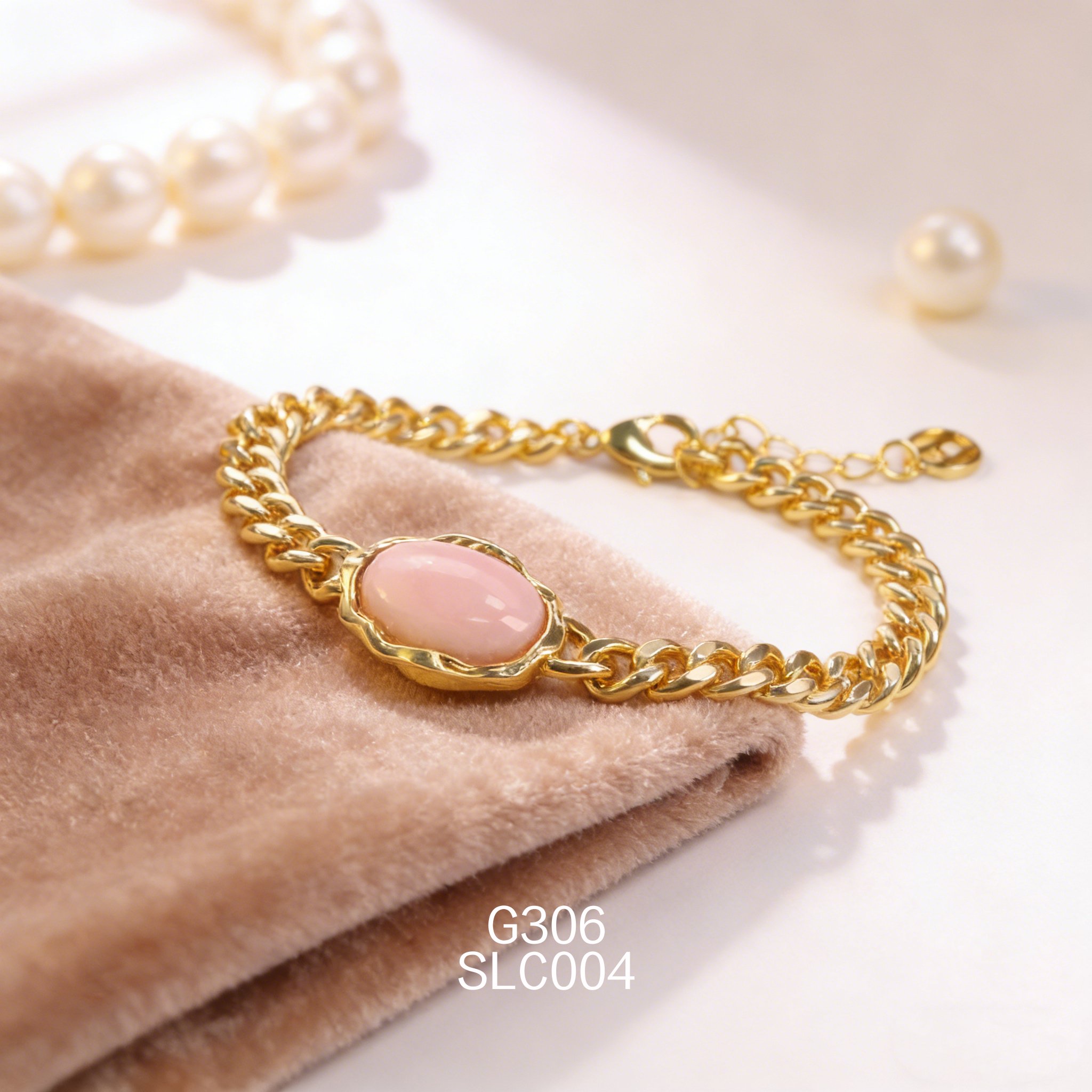 电镀黄金椭圆女皇贝手链