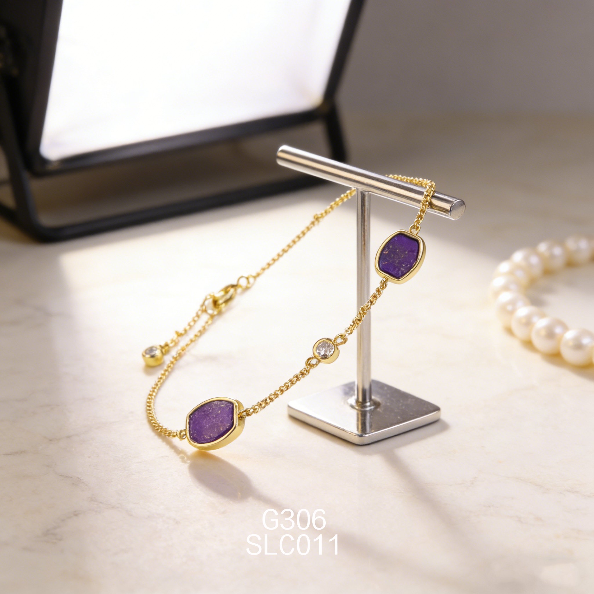 電鍍黃金青金石手鏈